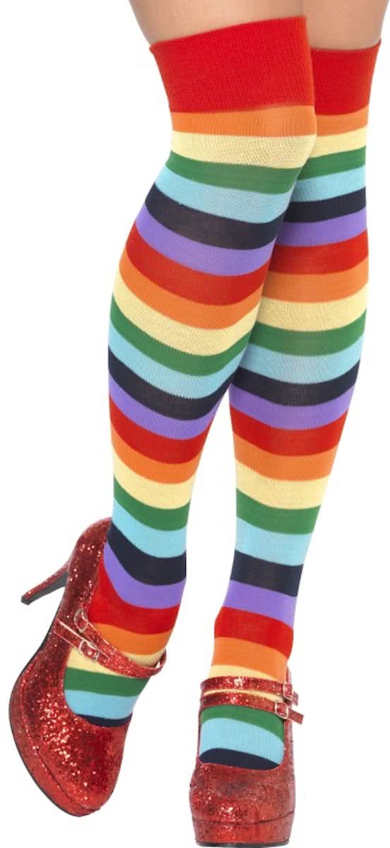 Clown sokken Multicolour | Kousen met regenboog kleuren |One size